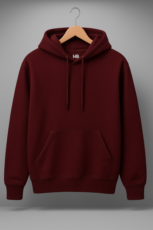 Heavy Fleece Oversized Hoodie (Maroon)
