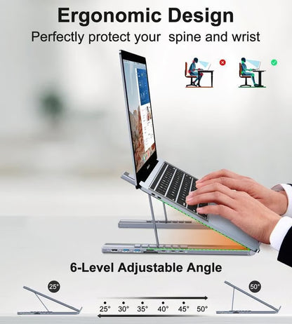 Ergonomic Foldable Laptop Riser