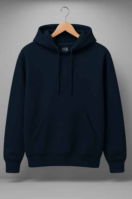 Heavy Fleece Oversized Hoodie (Navy Blue)