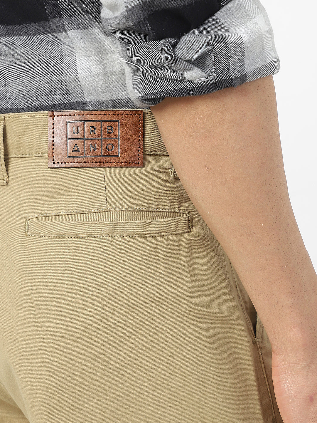 Men's Light Olive Loose Baggy Fit Solid Cargo Chino Pant with 6 Pockets Non-Stretchable