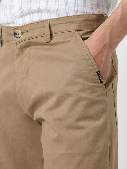 Urbano Fashion Men's Khaki Regular Fit Solid Cargo Chino Pant with 6 Pockets Stretchable