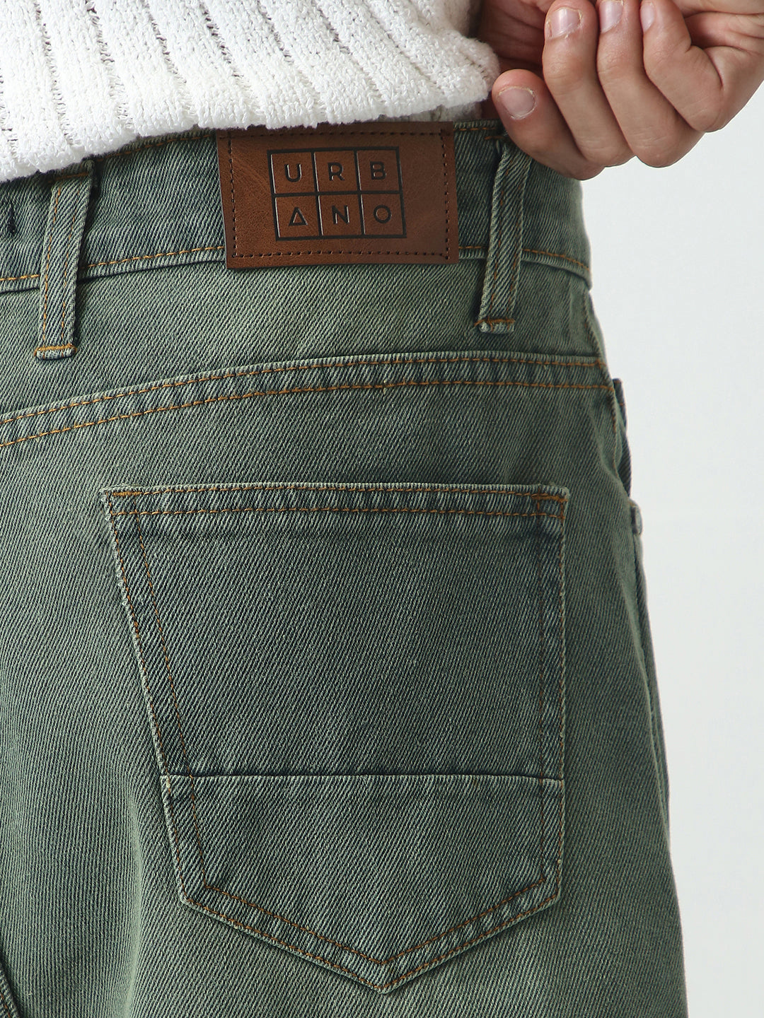 Men's Grey Loose Baggy Fit Heavy Washed Jeans Non-Stretchable